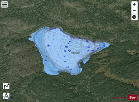 Turff Lake depth contour Map - i-Boating App - Satellite
