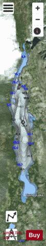 Turner Lake depth contour Map - i-Boating App - Satellite