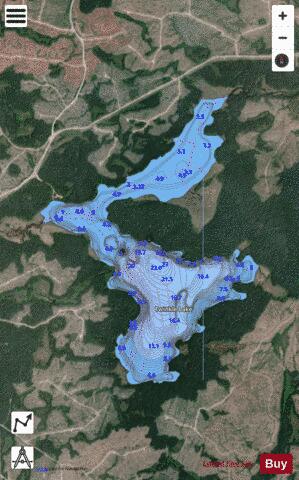 Twinkle Lake depth contour Map - i-Boating App - Satellite