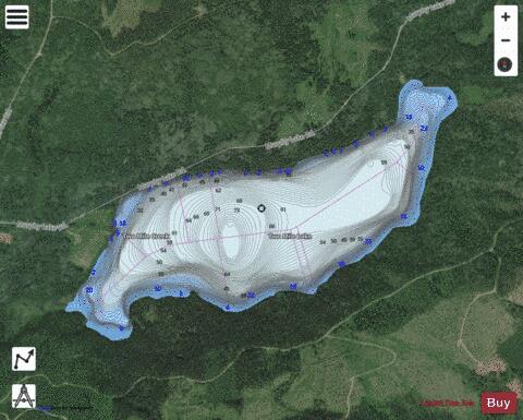 Two Mile Lake depth contour Map - i-Boating App - Satellite
