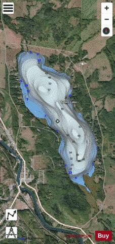 Tyhee Lake depth contour Map - i-Boating App - Satellite
