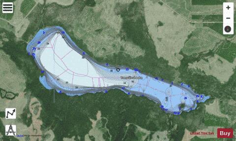 Tzenzaicut Lake depth contour Map - i-Boating App - Satellite