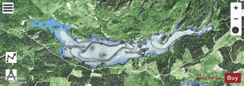 Uncha Lake depth contour Map - i-Boating App - Satellite