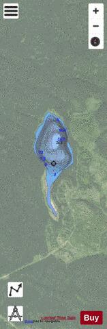 Unnamed Lake No 383 depth contour Map - i-Boating App - Satellite