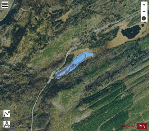 Unnamed Near Vanderhoof depth contour Map - i-Boating App - Satellite