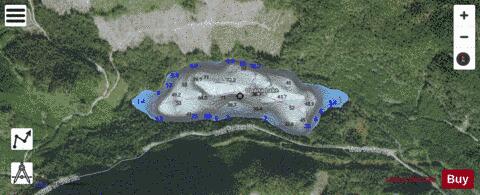 Upana Lake depth contour Map - i-Boating App - Satellite