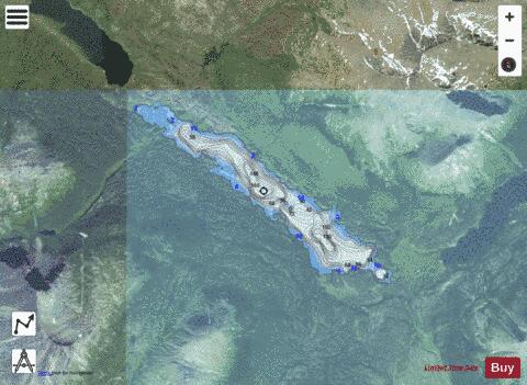 Upper Tootsee Lake depth contour Map - i-Boating App - Satellite