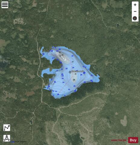 Valentine Lake depth contour Map - i-Boating App - Satellite