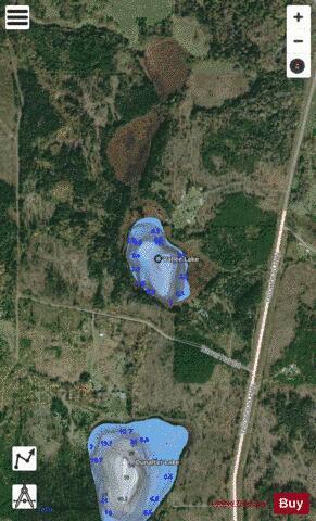 Vallee Lake depth contour Map - i-Boating App - Satellite