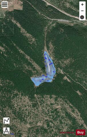Wapiti Lake depth contour Map - i-Boating App - Satellite