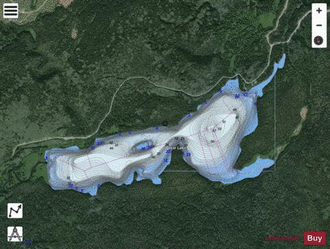 War Lake depth contour Map - i-Boating App - Satellite