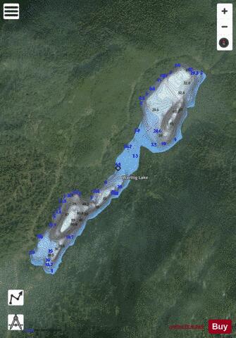 Wartig Lake depth contour Map - i-Boating App - Satellite