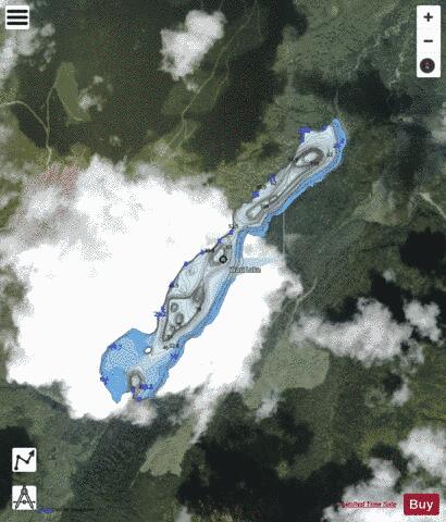 Wasi Lake depth contour Map - i-Boating App - Satellite