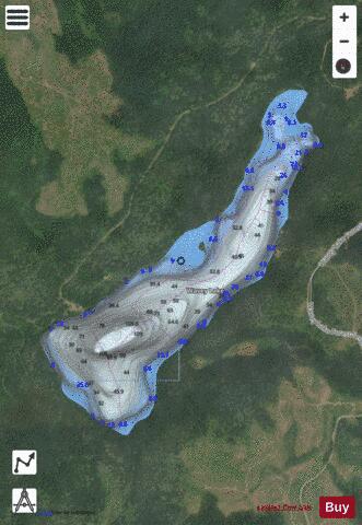 Wavey Lake depth contour Map - i-Boating App - Satellite