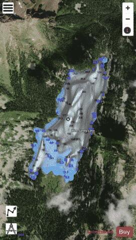 Wee Sandy Lake depth contour Map - i-Boating App - Satellite