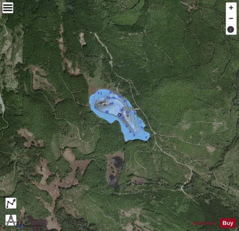 Weeks Lake depth contour Map - i-Boating App - Satellite
