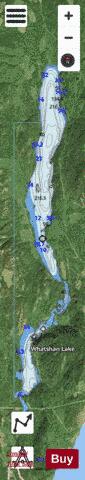 Whatshan Lake depth contour Map - i-Boating App - Satellite