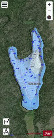 White Eye Lake depth contour Map - i-Boating App - Satellite