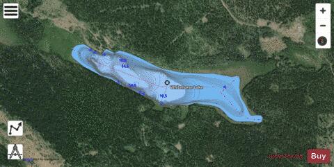 Whitehorse Lake depth contour Map - i-Boating App - Satellite