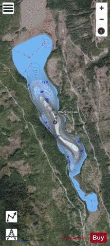Whitetail Lake depth contour Map - i-Boating App - Satellite