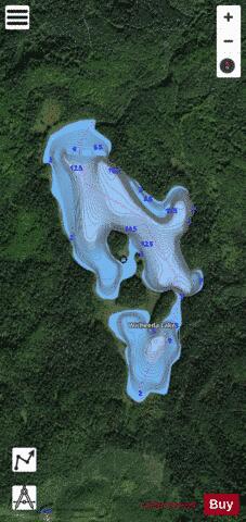Wicheeda Lake depth contour Map - i-Boating App - Satellite