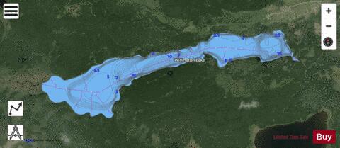 Willington Lake depth contour Map - i-Boating App - Satellite