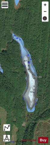 Yellen Lake depth contour Map - i-Boating App - Satellite