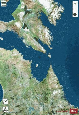 Hudson Strait/Detroit d'Hudson - East Marine Chart - Nautical Charts App - Satellite