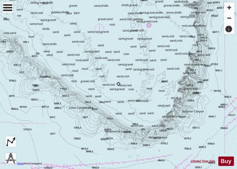 Grand Bank/Grand Banc Southern Portion/Partie Sud,Atlantic Ocean/Ocean Atlantiqu Marine Chart - Nautical Charts App - Satellite
