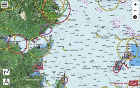 Baie des Chaleurs aux/to Iles de la Madeleine Marine Chart - Nautical Charts App - Satellite