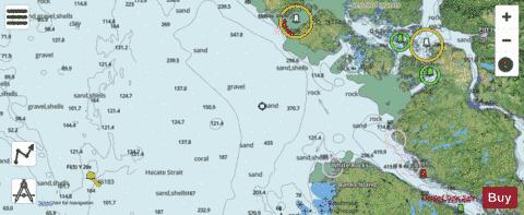 Bonilla Island to/\xE0 Edye Passage Part 2 of 4 Marine Chart - Nautical Charts App - Satellite