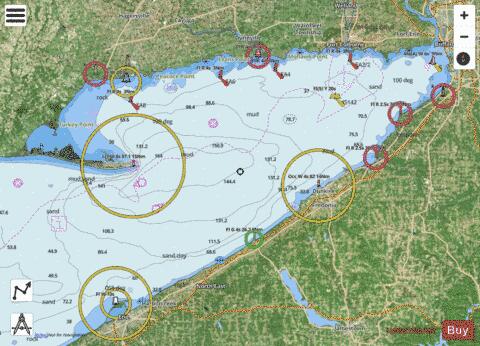 Niagara River to Long Point Marine Chart - Nautical Charts App - Satellite