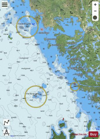 Giants Tomb Island to Franklin Island Marine Chart - Nautical Charts App - Satellite