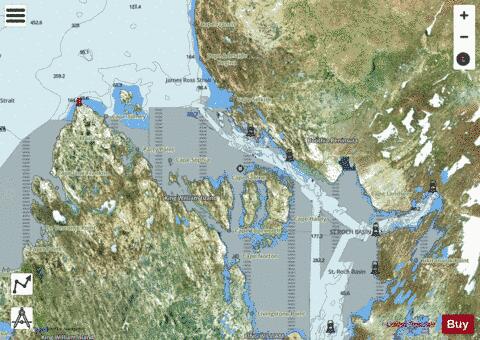 James Ross Strait Marine Chart - Nautical Charts App - Satellite