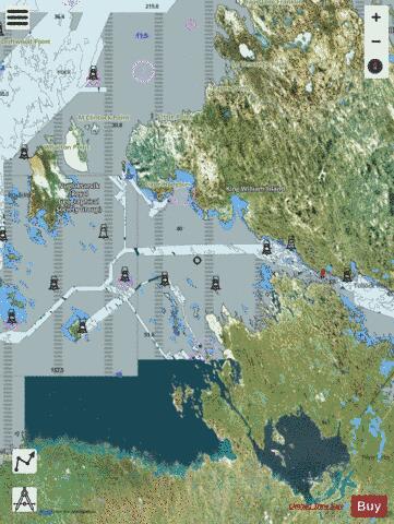 Simpson Strait to/a Storis Passage Marine Chart - Nautical Charts App - Satellite