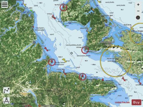 Cape Tormentine a/to West Point Marine Chart - Nautical Charts App - Satellite