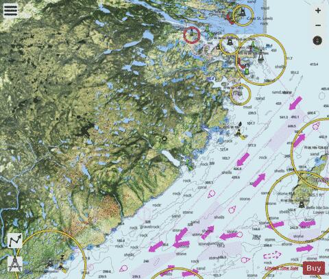 Green Bay to/a Double Island Marine Chart - Nautical Charts App - Satellite