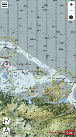 Cape Harrison to Dog Islands Marine Chart - Nautical Charts App - Satellite