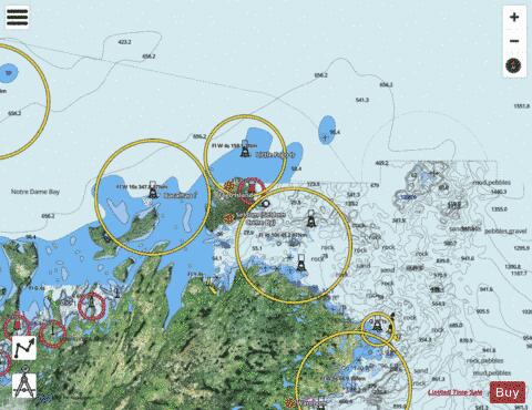 Cape Freels to/a Exploits Islands Marine Chart - Nautical Charts App - Satellite