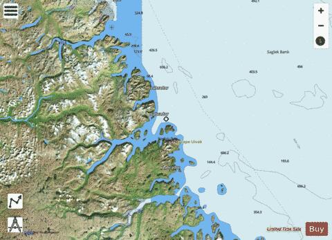 Hare Islands to/a North Head Marine Chart - Nautical Charts App - Satellite
