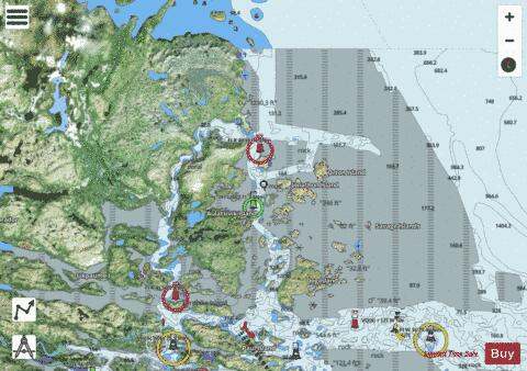 South Auliatsivik Island to/a Fenstone Tickle Island Marine Chart - Nautical Charts App - Satellite
