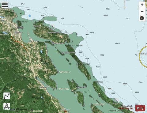 Thetis Island to\a Nanaimo Marine Chart - Nautical Charts App - Satellite