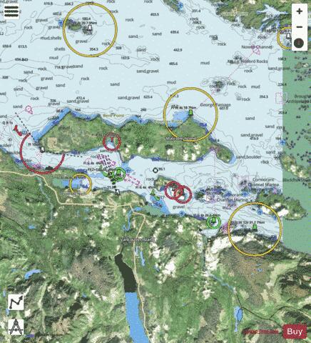 Broughton Strait (Part 1 of 2) Marine Chart - Nautical Charts App - Satellite