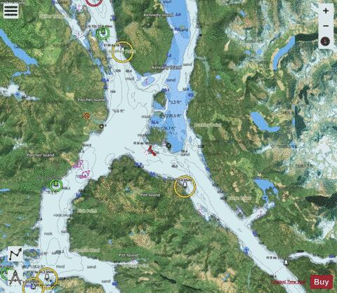 Grenville Channel to\a Chatham Sound Marine Chart - Nautical Charts App - Satellite
