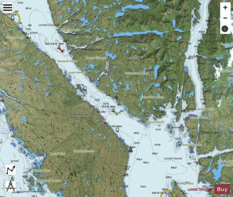 Laredo Channel, Laredo Inlet and\et Surf Inlet (part 1 of 2) Marine Chart - Nautical Charts App - Satellite