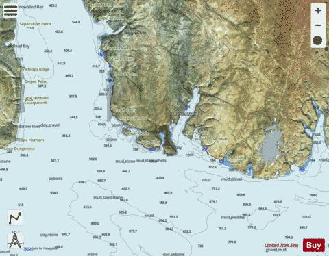 Erebus and/et Terror Bay and/et Radstock Bay Marine Chart - Nautical Charts App - Satellite