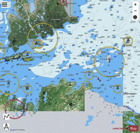 Hamilton Sound, Eastern Portion / Partie est Marine Chart - Nautical Charts App - Satellite