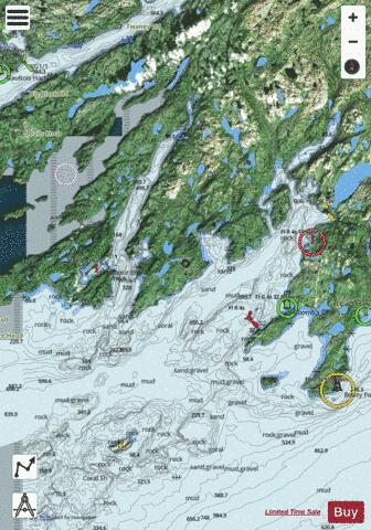 Great Bay de l'Eau and Approaches/et les approches Marine Chart - Nautical Charts App - Satellite