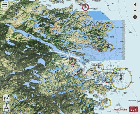 St. Lewis Sound and/et Inlet Marine Chart - Nautical Charts App - Satellite