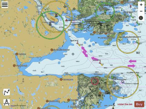 Canso Harbour to/\xE0 Strait of Canso Marine Chart - Nautical Charts App - Satellite